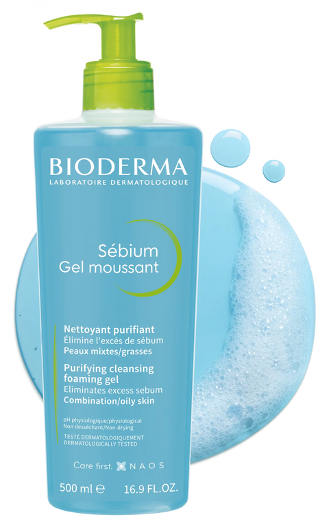 Bioderma - Face Cleanser - Sébium - Makeup Removing Cleanser - Skin Purifying - Face Wash for Combination to Oily Skin